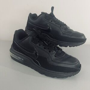 Nike‎ Air Max LTD 3 Mens Triple Black Leather Low Top Sneakers BV1171-001